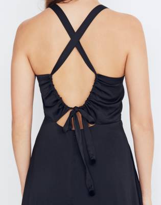 madewell cross back midi dress