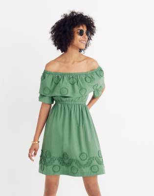 madewell off the shoulder dress