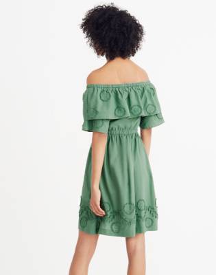 madewell off the shoulder dress