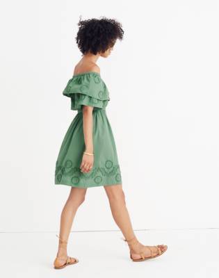 madewell off the shoulder dress