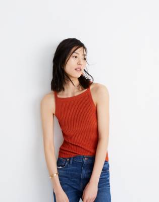 apron sweater tank in stripe