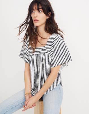 Texture Thread Butterfly Top In Isley Stripe