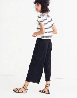 madewell black wide leg pants