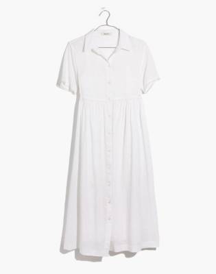 madewell white shirt dress