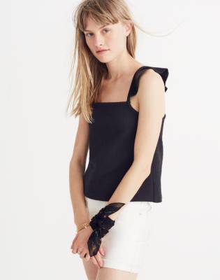 madewell ruffle strap cami top