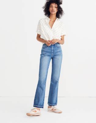 madewell cropped flare jeans