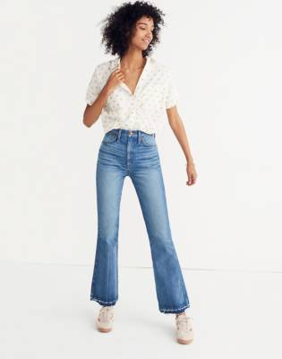 madewell cropped flare jeans