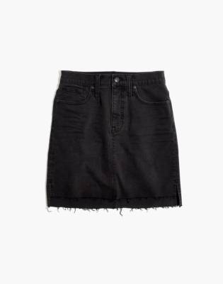 madewell stretch denim straight mini skirt