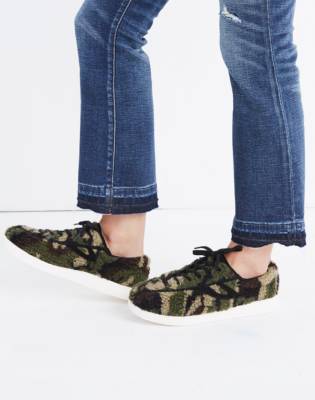 Nylite Plus Sneakers in Camo Faux Shearling