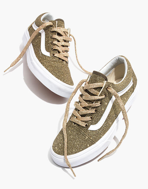 bille knap Optage Vans® Unisex Old Skool Lace-Up Sneakers in Gold Glitter