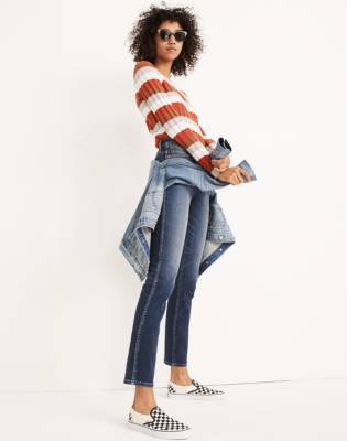 madewell slim straight jeans in william wash