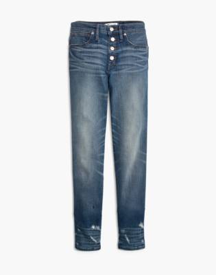 slim straight distressed jeans