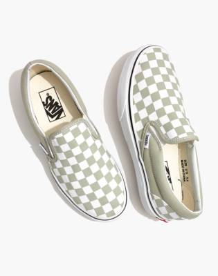 different colored checkered vans