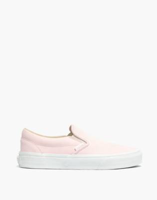 pastel pink vans slip ons