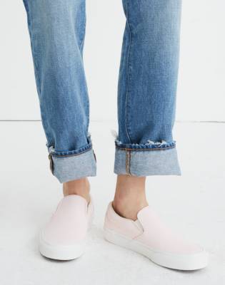 narrow slip on sneakers