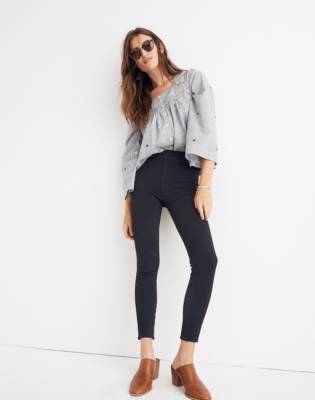 madewell black button up jeans