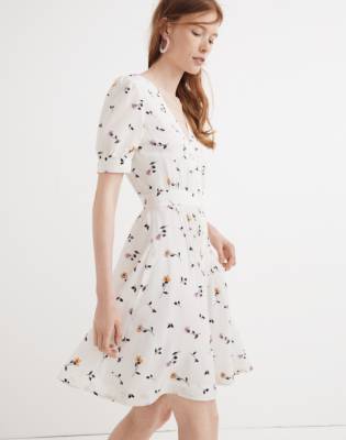 madewell white floral dress