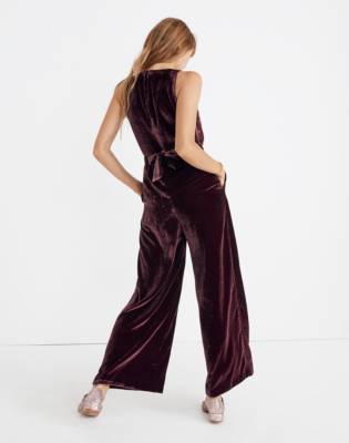madewell velvet overalls