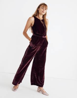 madewell velvet overalls