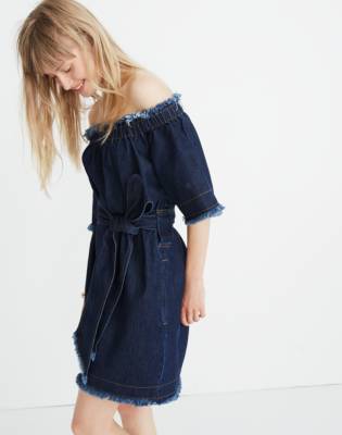 madewell off the shoulder dress