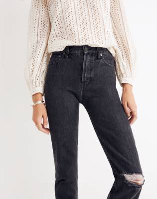 madewell black ripped jeans