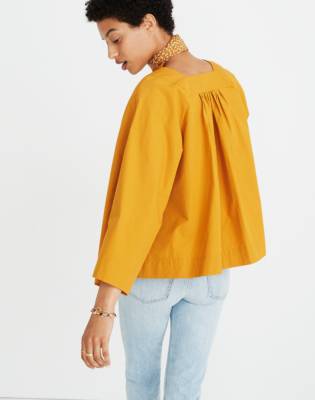 yellow square neck top