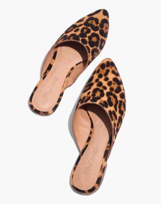 slip on leopard mules