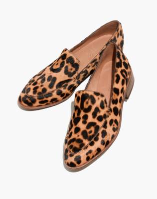 leopard loafers wide