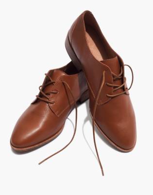 womens cognac oxford shoes