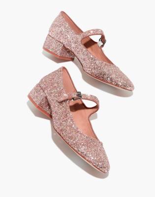 madewell glitter mary janes