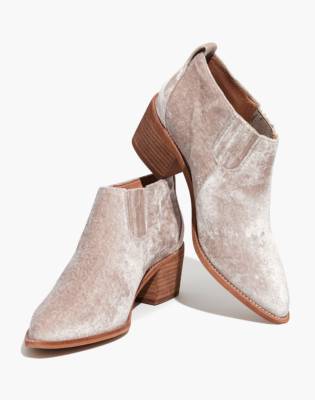 reggio velvet chelsea boots