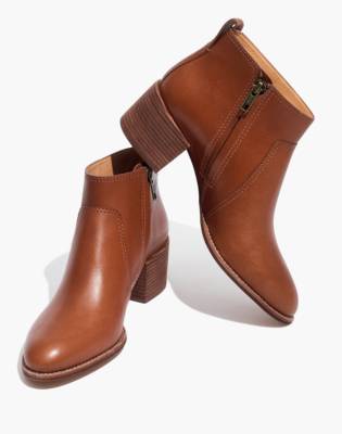 saddle leather booties