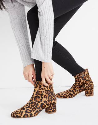 wide width leopard boots