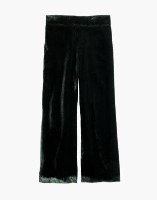 madewell green velvet pants