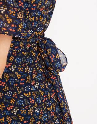 madewell navy floral dress