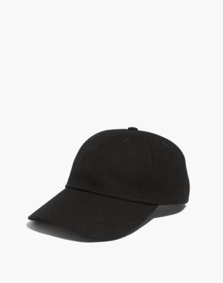 black canvas baseball cap