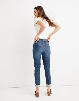 madewell high rise slim boy jean