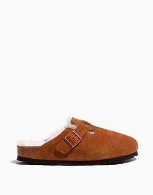 birkenstock shearling boston clog