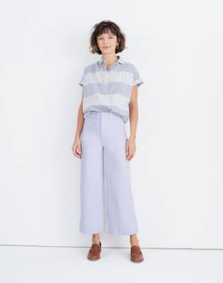 madewell high waist crop wide leg pants