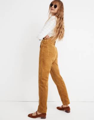 wide leg corduroy overalls