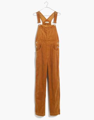 orange corduroy overalls