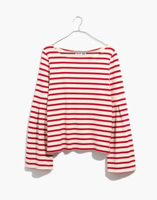 Madewell x Armor-Lux® Flare-Sleeve Striped Top