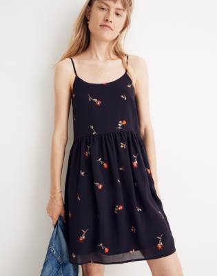 embroidered babydoll dress