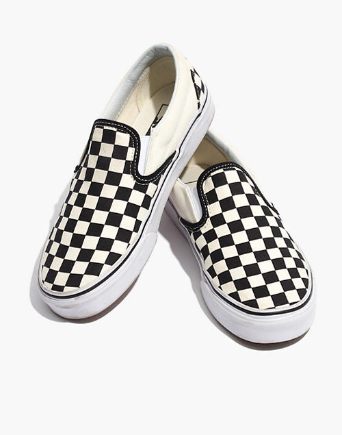 Vans® Unisex Slip-On Sneakers in Black Checkerboard