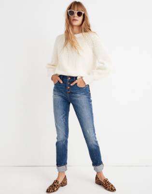 madewell high rise slim boy jeans