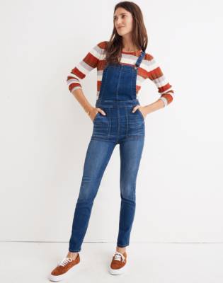skinny jean overalls womens
