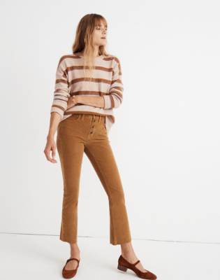 madewell cali demi bootcut crop jeans