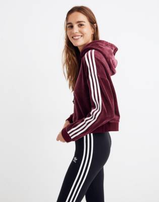 adidas velour hoodie women's