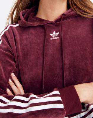 Adidas cropped hotsell hoodie velvet