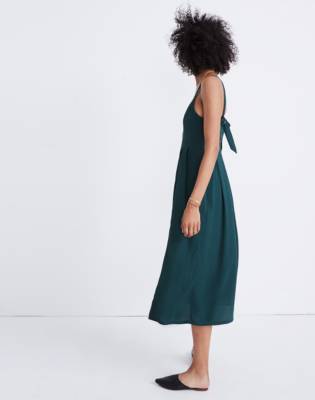 madewell tie strap midi dress